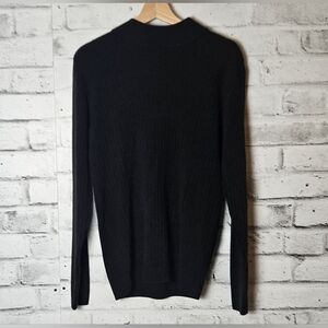 Retreat Women's Black Ribbed Knit Cowl Neck Sweater